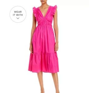 Aqua Sleeveless Ruffle Dress, Sz XL